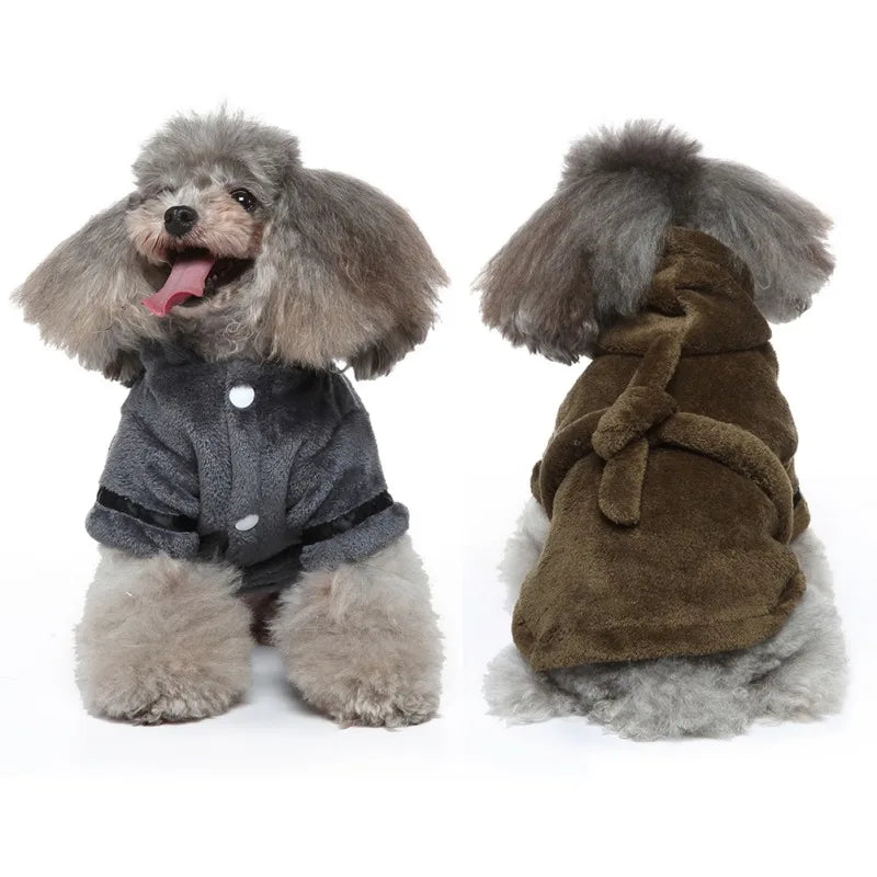 Hooded Pet Bathrobe – Soft Drying Towel Pajamas for Dogs & Cats