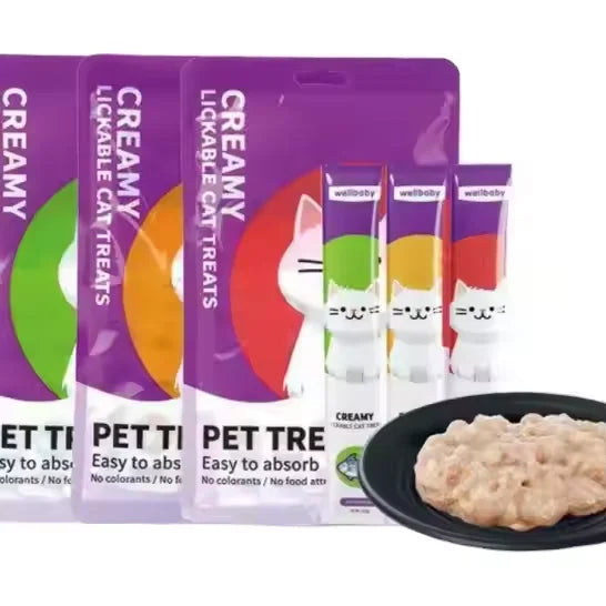 Cat Creamy Food Stick Treats – Mixed Flavors, Liquid Snack for Cats