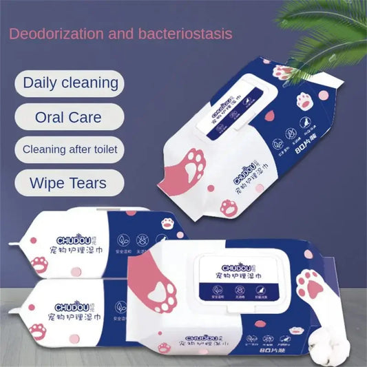 Pet Wipes – RO Pure Water Formula for Safe, No-Rinse Cleaning & Deodorizing