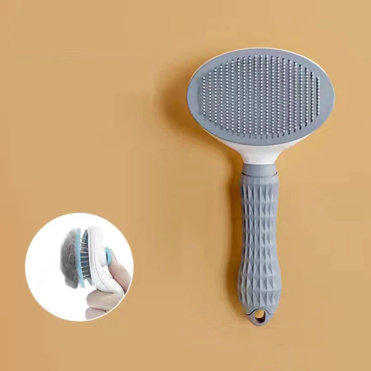 Pet Dog Hair Brush & Cat Comb – Stainless Steel Grooming Tool for Long-Haired Pets