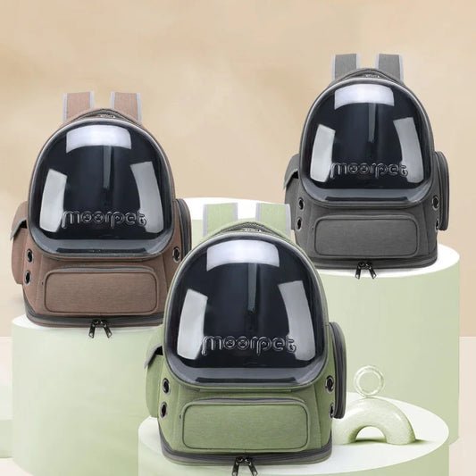 Transparent Pet Carrier Backpack – Breathable Travel Bag for Cats & Small Dogs