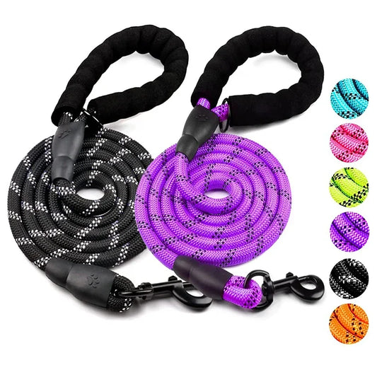 Heavy-Duty Reflective Dog Leash – Strong & Secure for Small, Medium, and Large Dogs