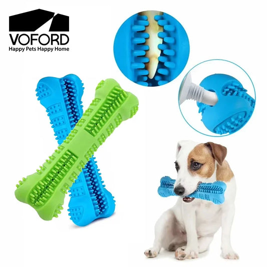 Soft Rubber Dog Toothbrush Chew Toy – 360° Teeth Cleaning Stick