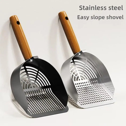Steel Cat Litter Scoop with Long Handle