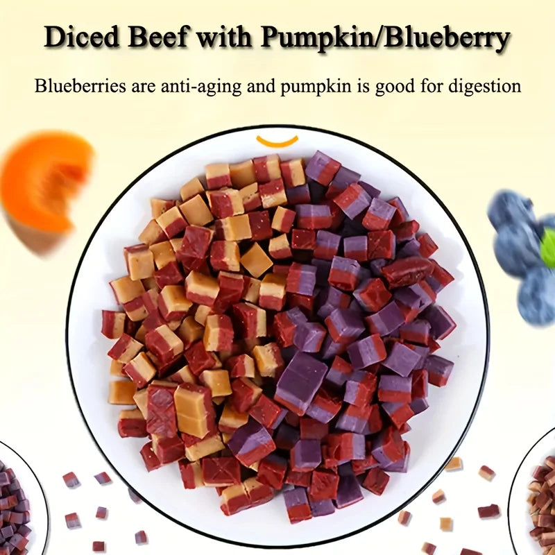 Beef & Meat Cubes Dog Treats – Digestible Snacks for Small, Medium & Large Dogs