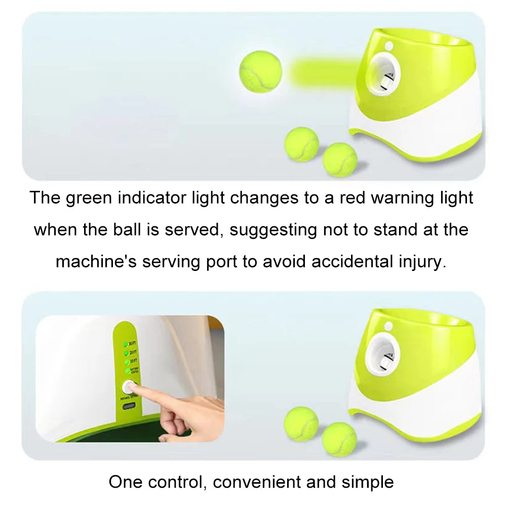 Automatic Dog Tennis Ball Launcher – Interactive Rechargeable Pet Toy for Endless Fetch Fun