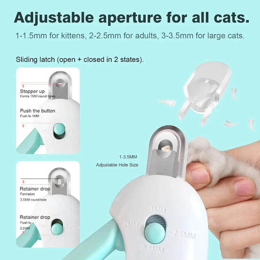Professional Pet Nail Trimmer – Adjustable Hole Clippers for Cats & Dogs (Small to Large)