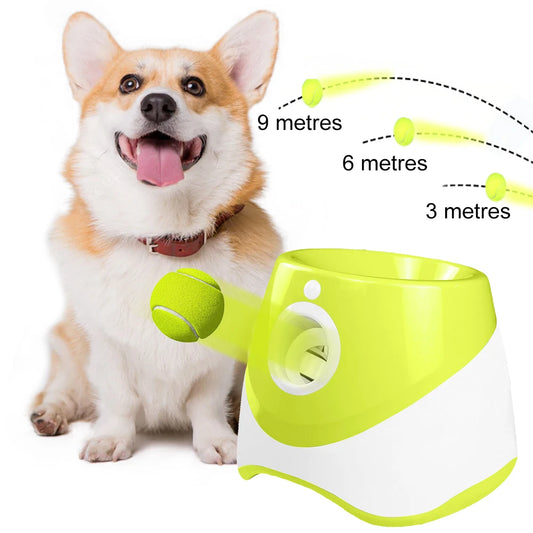 Automatic Dog Tennis Ball Launcher – Interactive Rechargeable Pet Toy for Endless Fetch Fun