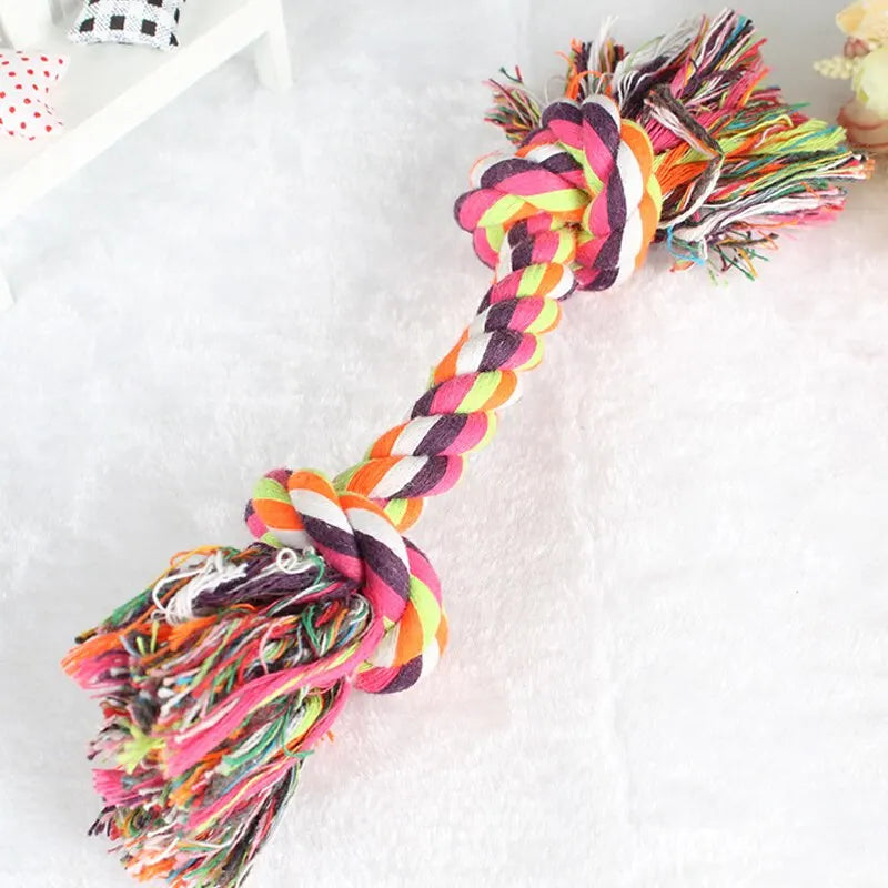 Cotton Rope Knot Chew Toy – Durable & Dental-Friendly for Small Dogs & Puppies