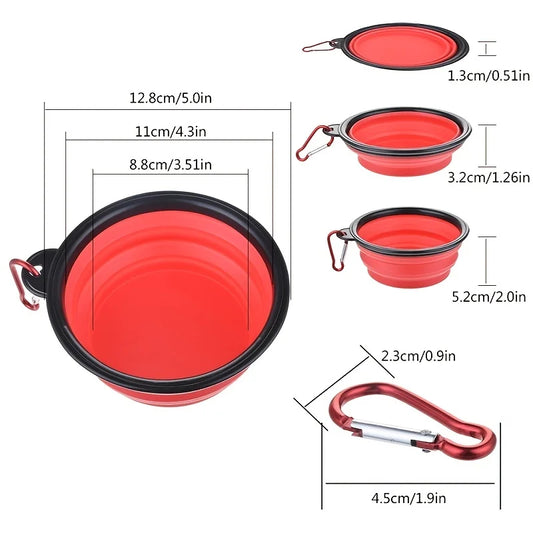 Portable Silicone Pet Food & Water Bowl – Durable, Collapsible & Travel-Friendly