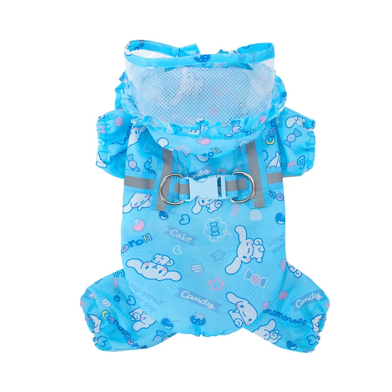 Cinnamoroll Pet Raincoat – Waterproof Hooded Jacket for Dogs of All Sizes