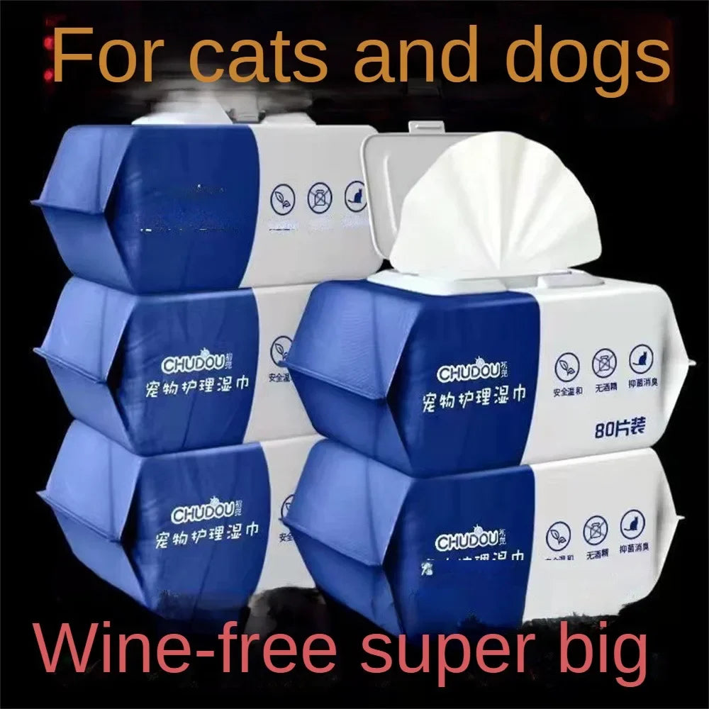 Pet Wipes – RO Pure Water Formula for Safe, No-Rinse Cleaning & Deodorizing