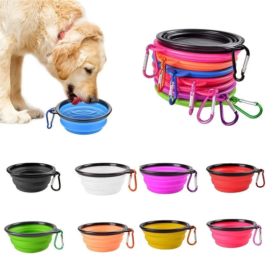 Portable Silicone Pet Food & Water Bowl – Durable, Collapsible & Travel-Friendly