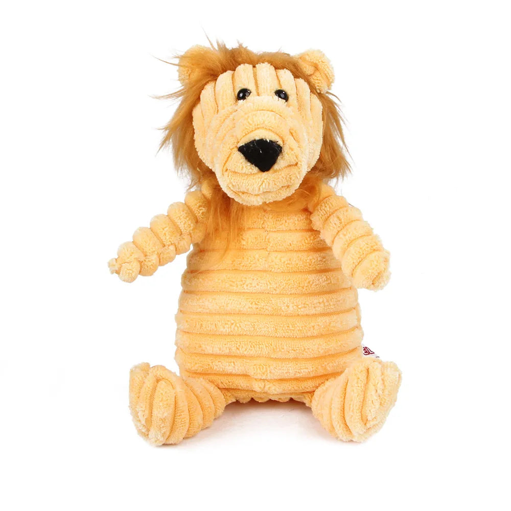 Corduroy Monkey & Pig Squeaky Dog Toy – Plush, Durable & Great for Dental Health