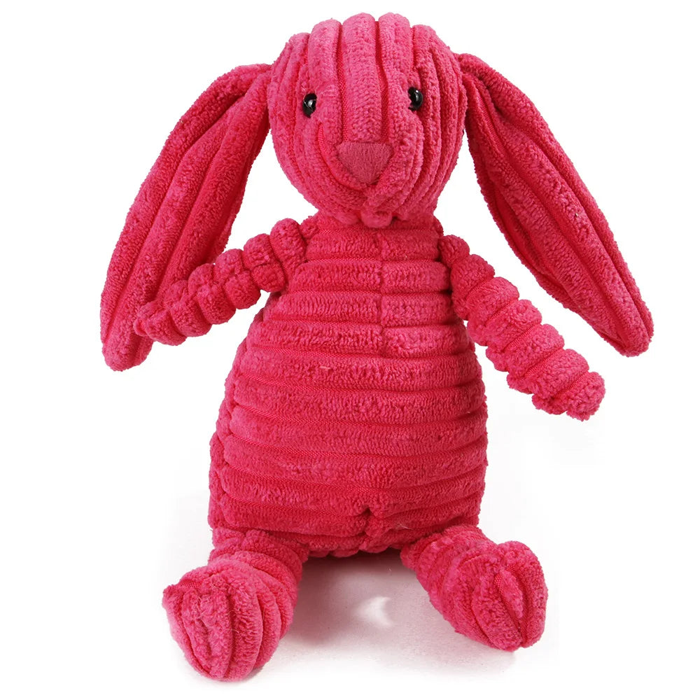 Corduroy Monkey & Pig Squeaky Dog Toy – Plush, Durable & Great for Dental Health