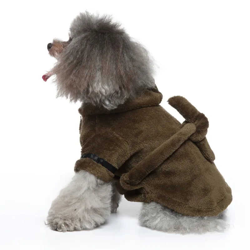 Hooded Pet Bathrobe – Soft Drying Towel Pajamas for Dogs & Cats