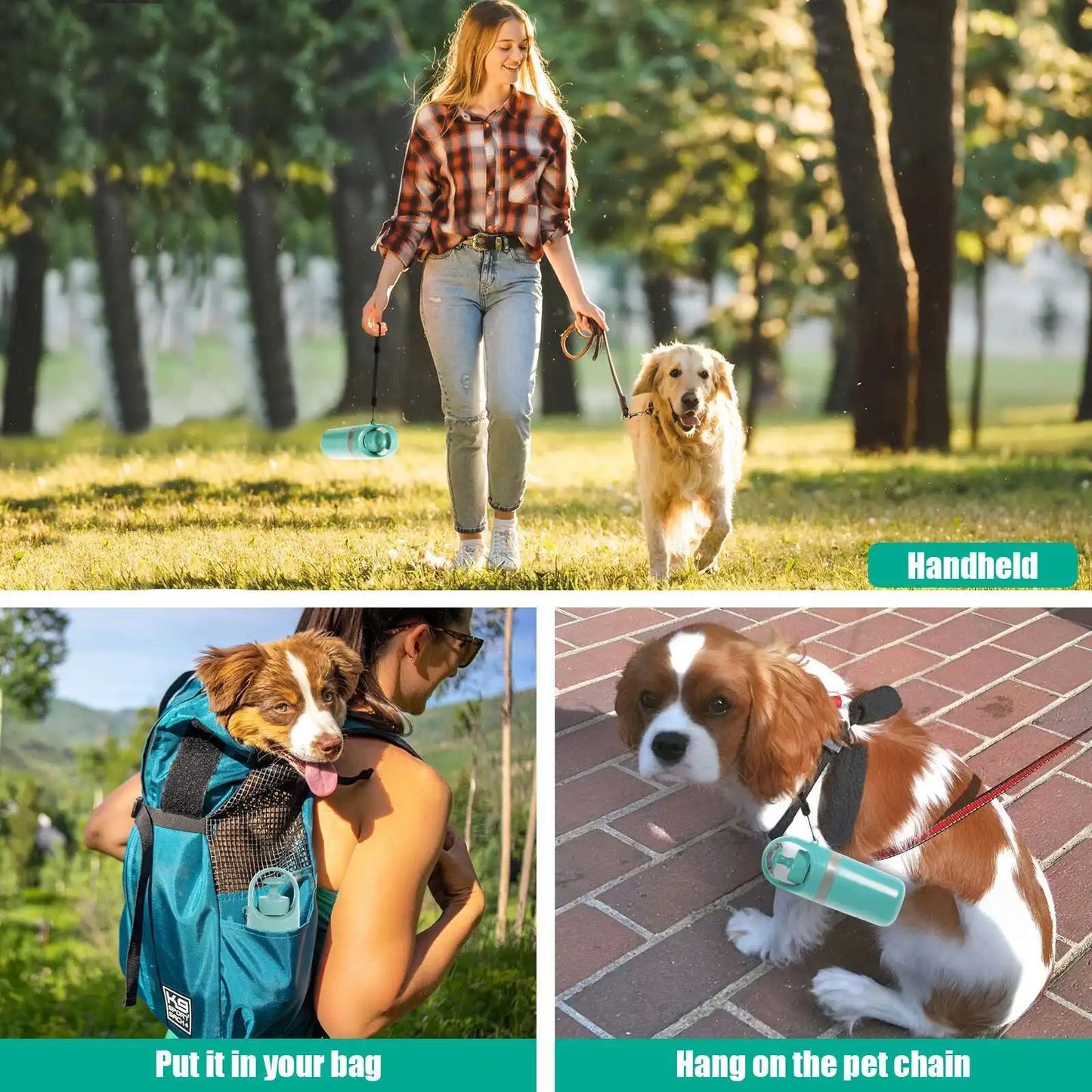 Portable Dog Pooper Scooper with Built-In Waste Bag Storage