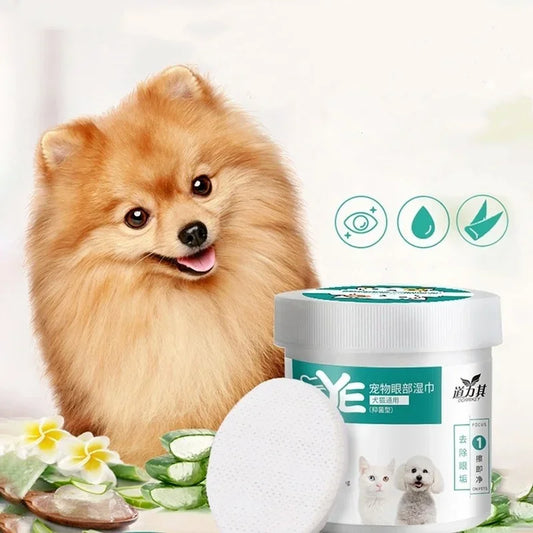 130 Pcs Pet Cleaning Wipes Set for Dogs & Cats Eye Grooming Tear Stain Remover Gentle Non-foaming Towels