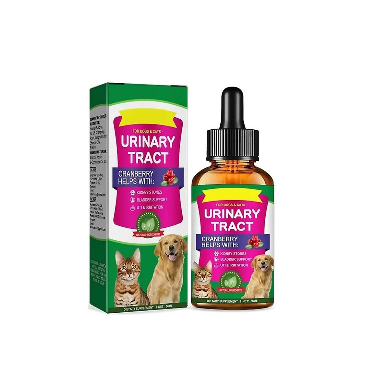 Pet Care Drops – 60ml Pain & Discomfort Relief Formula for Cats and Dogs