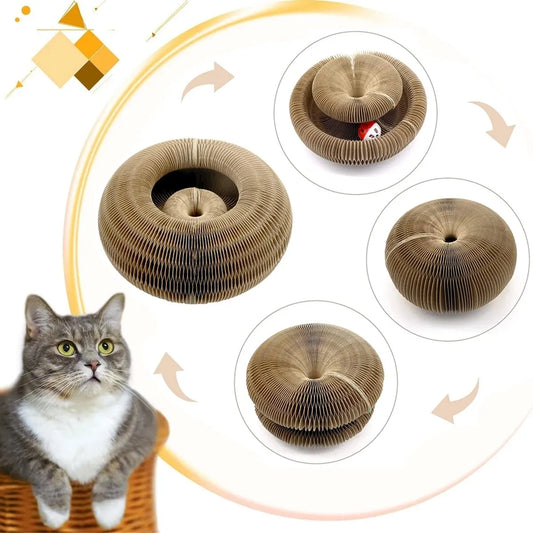 Magic Cat Scratch Organ Board – 3-in-1 Cat Toy, Claw Grinder & Climbing Frame with Ball Track