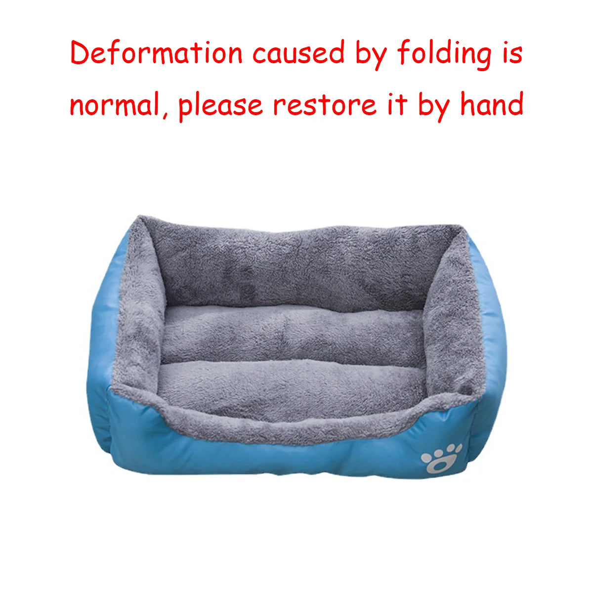 Colorful Square Winter Pet Bed – Soft, Warm & Waterproof for Dogs and Cats