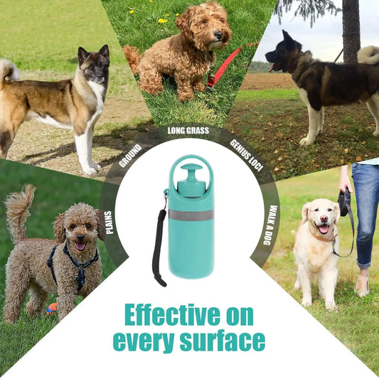 Portable Dog Pooper Scooper with Built-In Waste Bag Storage