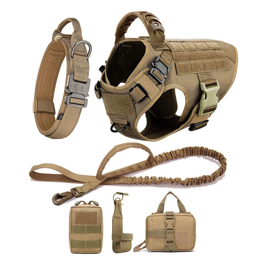 Heavy-Duty Large Dog Harness & Leash Set – Training and Walking Vest for German Shepherds, Malinois & Medium to Large Dogs